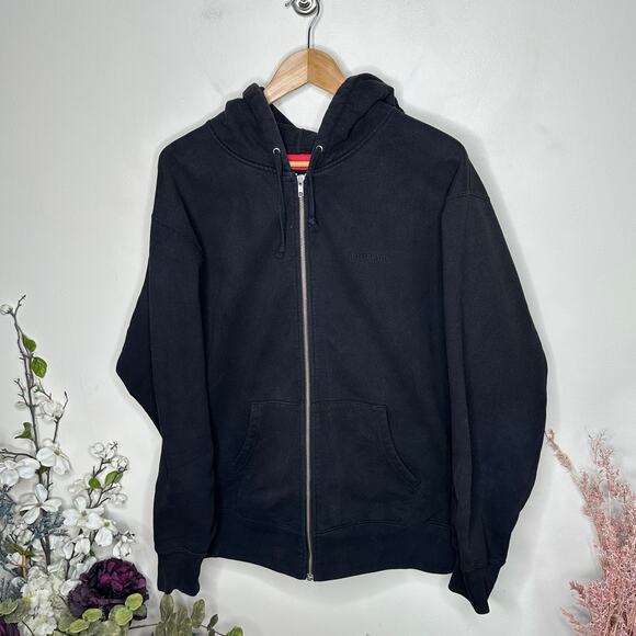 SUPREME Lakshmi Full Zip Embroidered Hoodie Black Sz Large - Picture 3 of 11